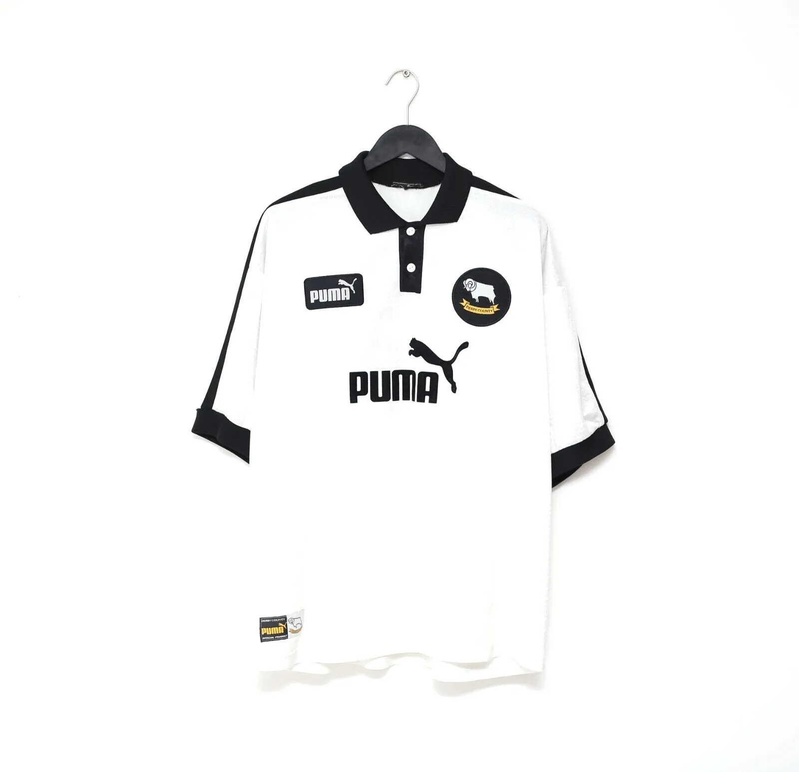 1997/98 WANCHOPE #9 Derby County Vintage PUMA Home Football Shirt (XXL)