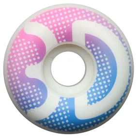 3D Dots Skateboard Wheels - White - 53mm (Set of 4)