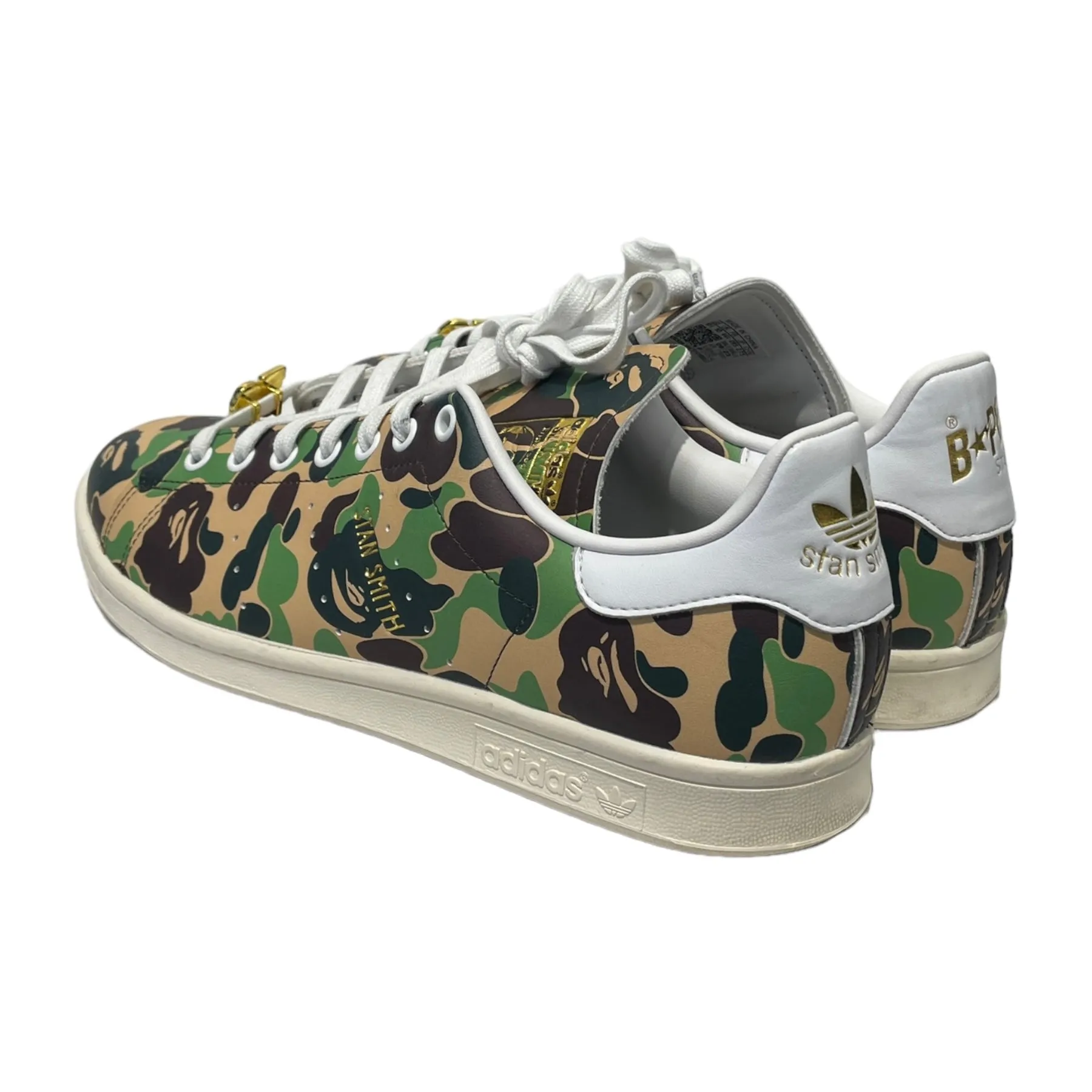 adidas/BAPE/Low-Sneakers/US 10.5/Camouflage/Leather/MLT/Stan Smith