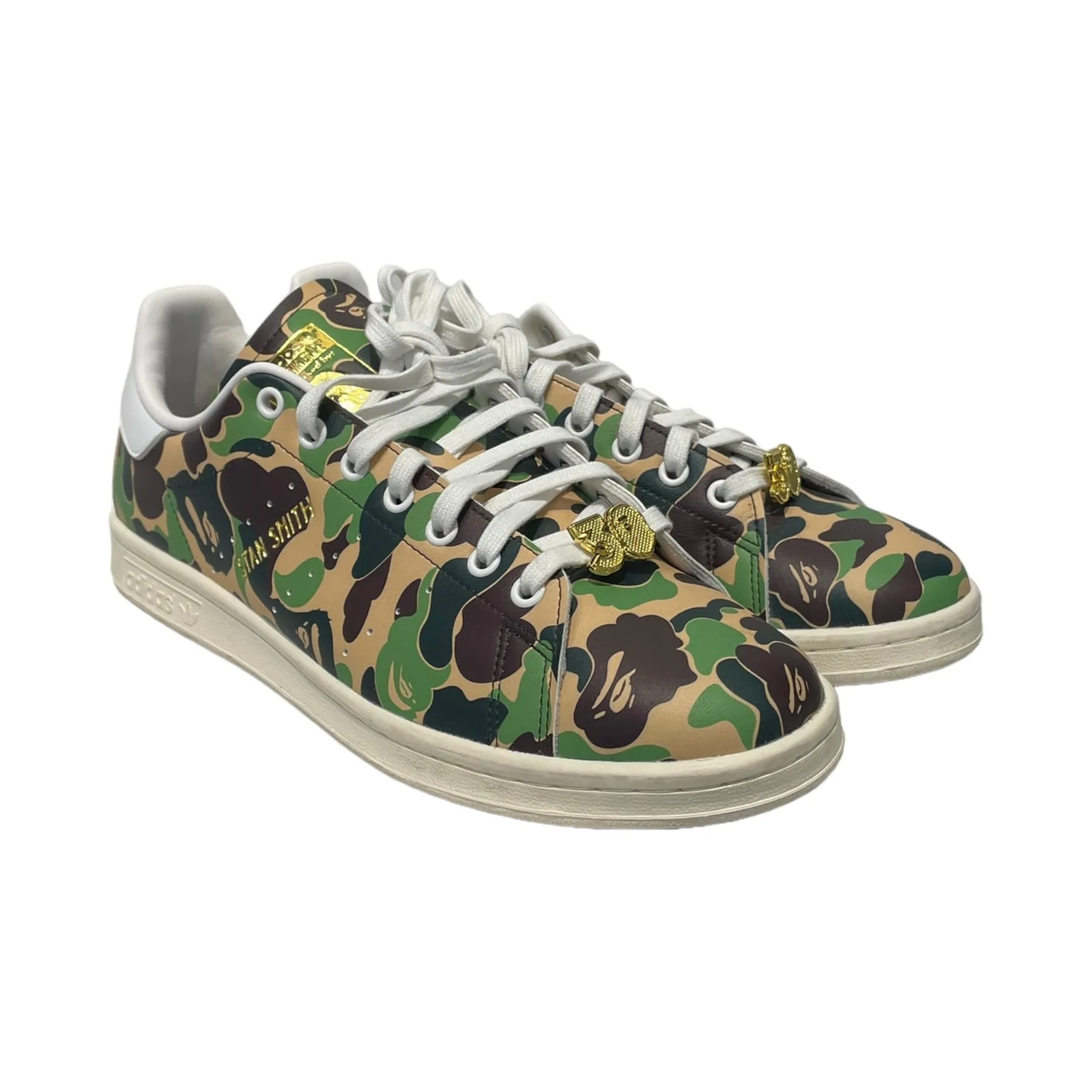 adidas/BAPE/Low-Sneakers/US 10.5/Camouflage/Leather/MLT/Stan Smith