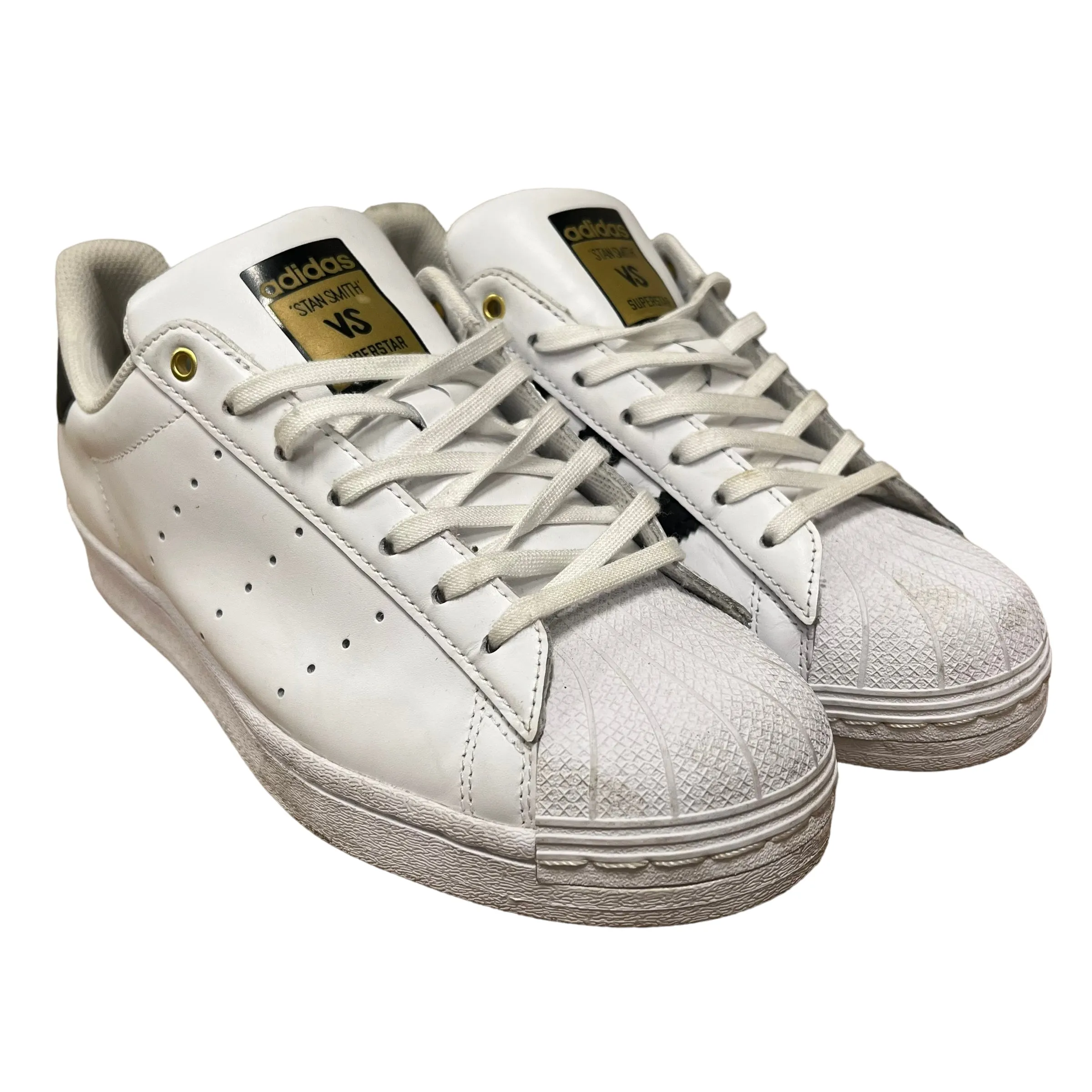 adidas/Low-Sneakers/US 7/Leather/WHT/adidas vs superstar