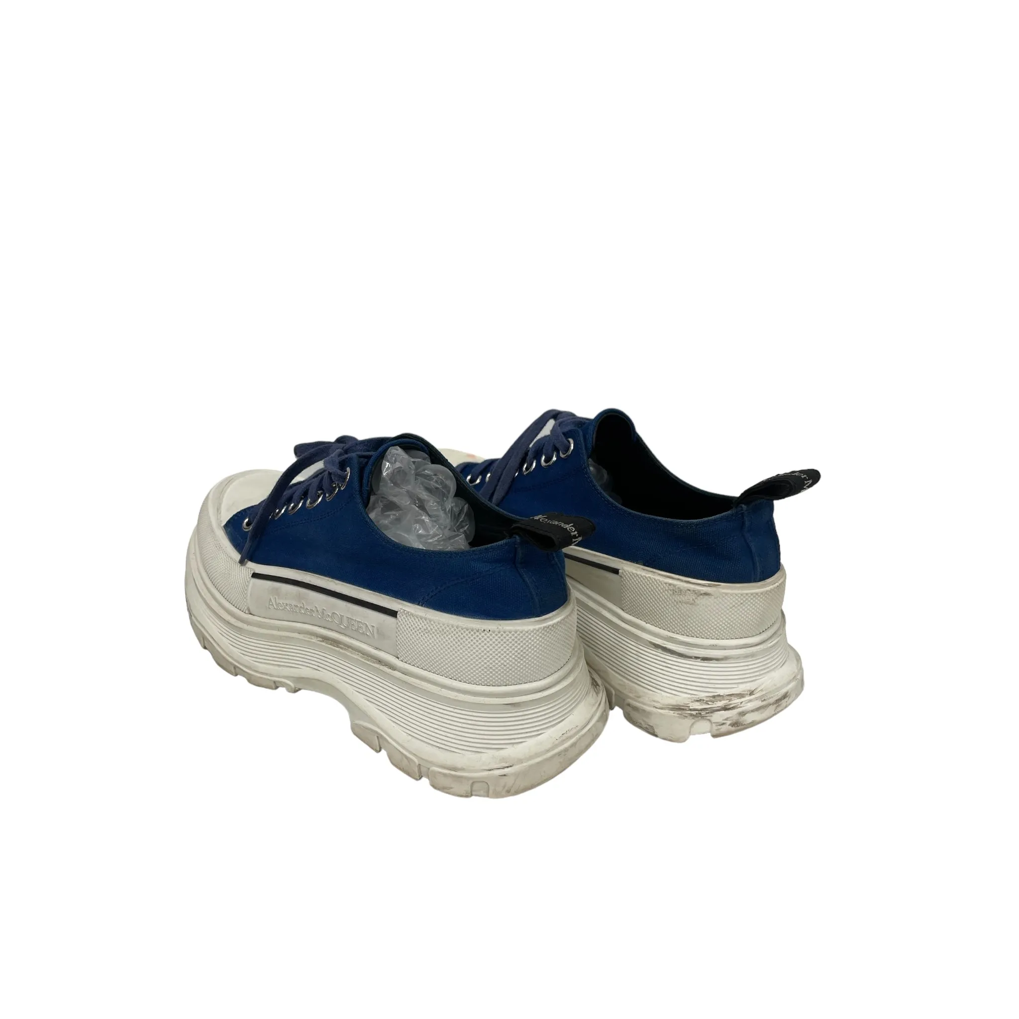 Alexander McQueen/Low-Sneakers/US 8/Cotton/BLU/