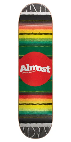 Almost Mexican Blanket R7 Skateboard Deck - Rasta - 8.0in