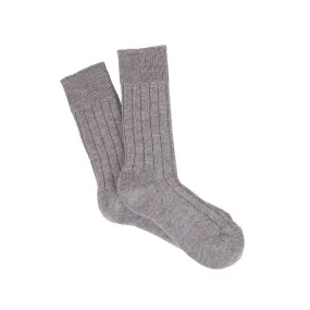 Alpaca Lounge Socks in Pearl Grey