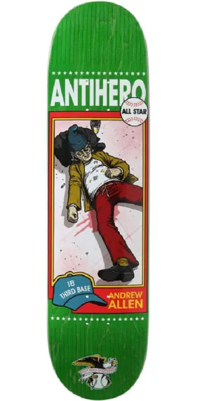 Anti-Hero Allen All Star Vagrant Skateboard Deck - Green - 8.06in x 31.8in