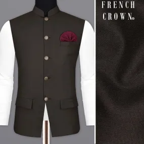 Baltic Sea Brown Bandhgala Nehru Jacket