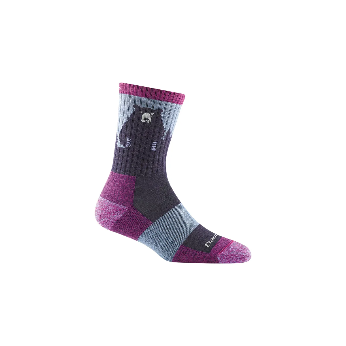 Bear Town Micro Crew Lightweight Hiking Sock - Purple