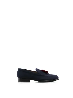 Bedingfeld II - Navy & Burgundy Suede