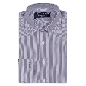 Bespoke - Dark Blue & White Striped Shirt