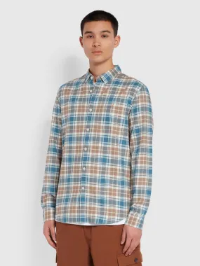 Brewer Slim Fit Check Organic Cotton Oxford Shirt