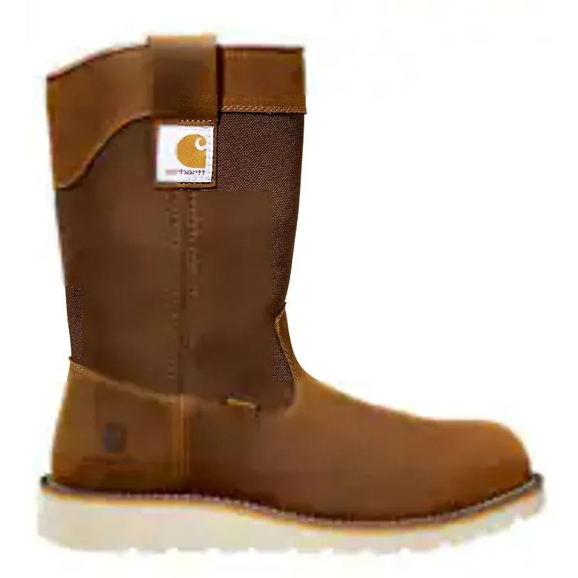 Carhartt Men's 10" Soft Toe WP Wedge Wellington Work Boot -Brown- FW1032-M