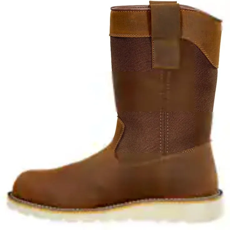 Carhartt Men's 10" Soft Toe WP Wedge Wellington Work Boot -Brown- FW1032-M