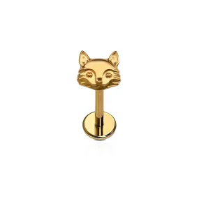 Cat Face Flat Back Stud