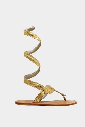 Cobra Wrap Sandals | Gold