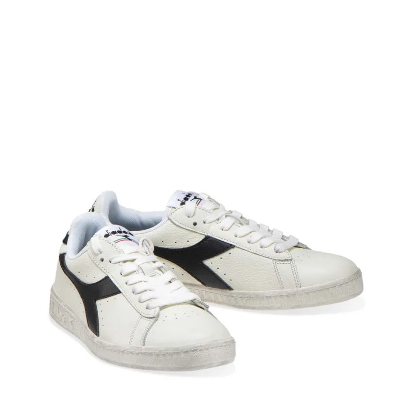 DIADORA SNEAKERS GAME L LOW WAXED BIANCO - NERO