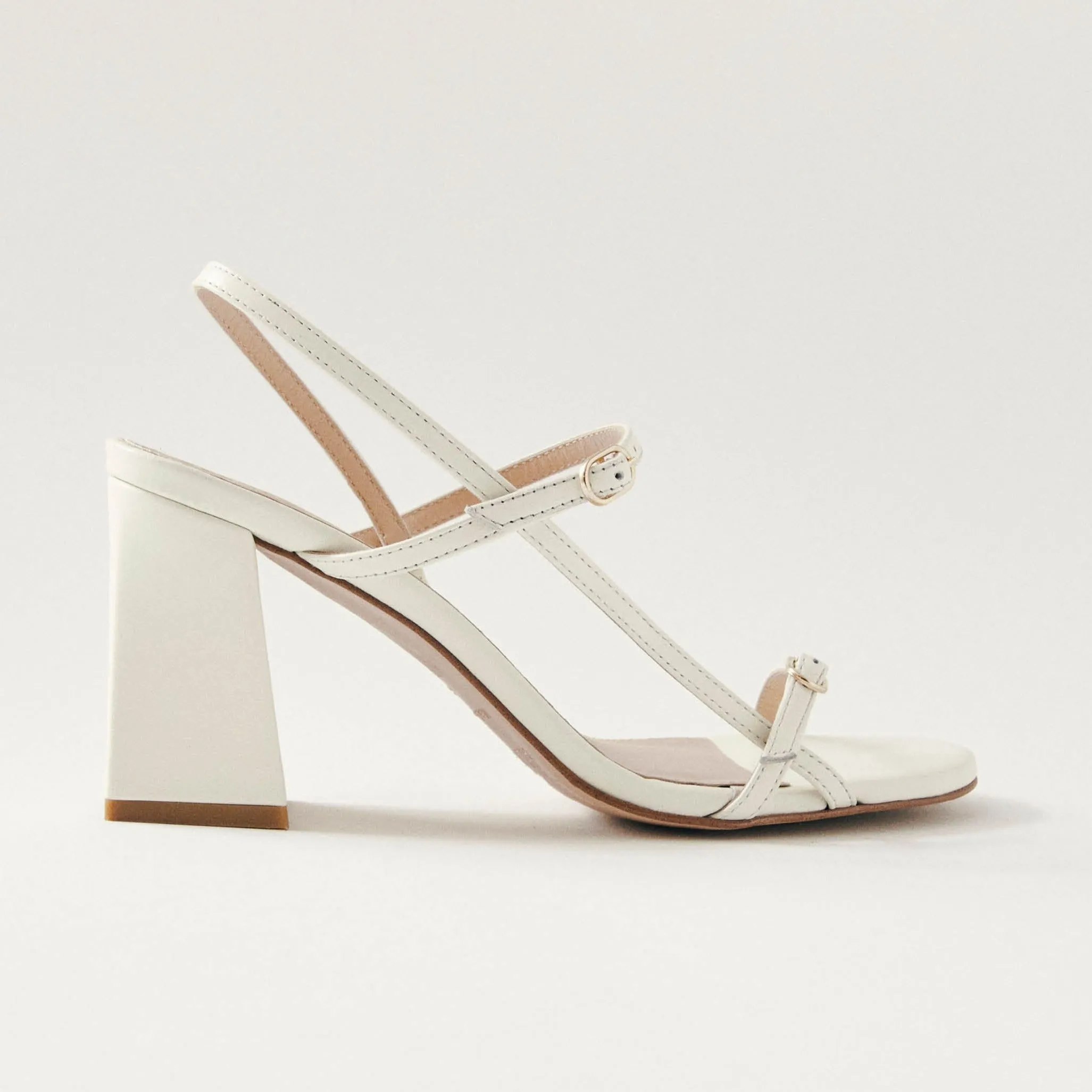 Elyn Cream Leather Sandals