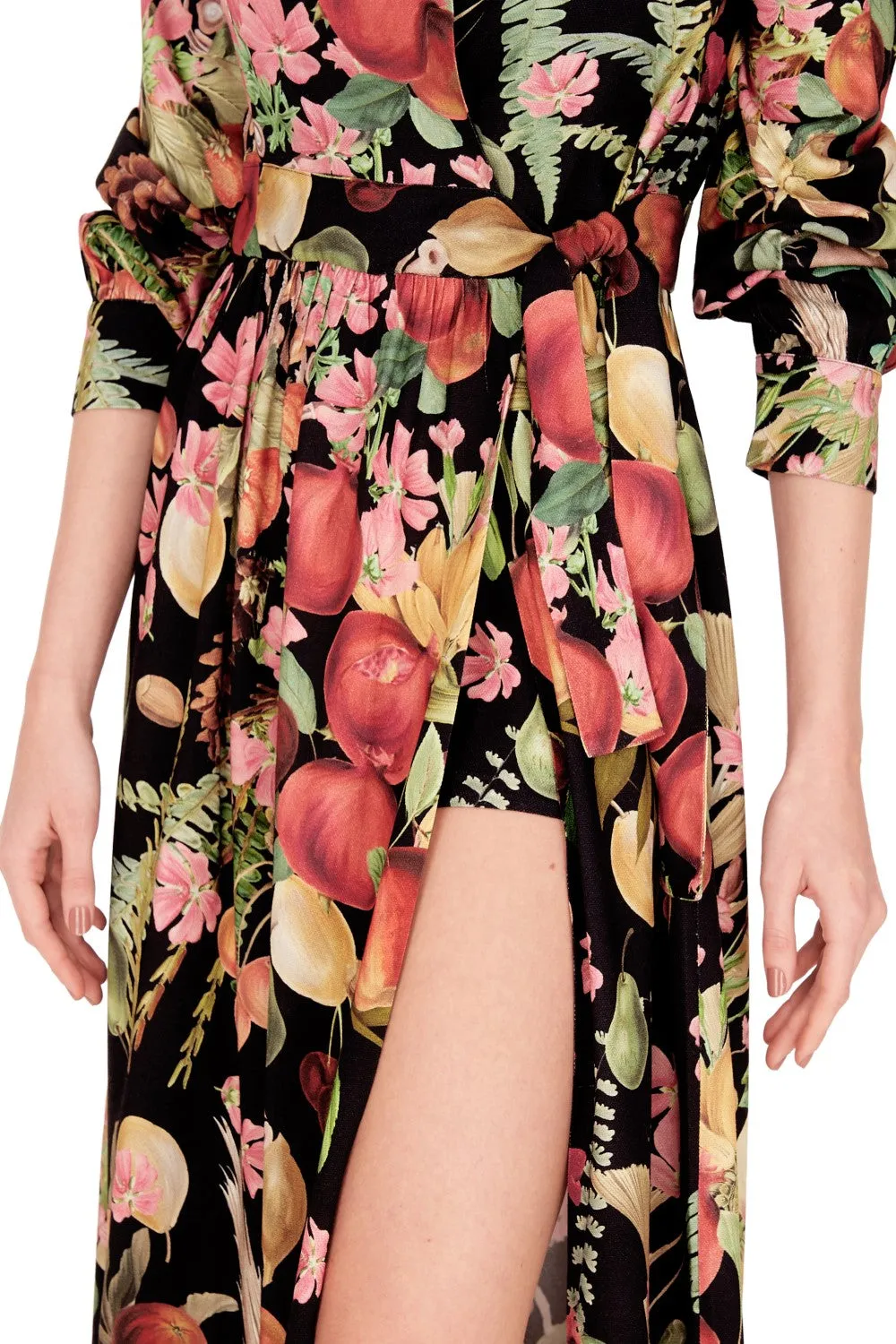 Fruits Exotiques Overlap Long Dress With Shorts