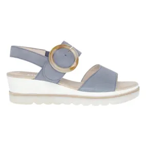 Gabor Women's 44.645-18 Sandal Sky Blue Suede