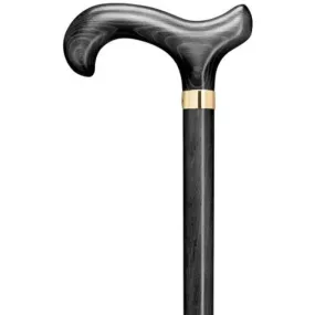 Hercules Bariatric Heavy Duty Black Wood Derby Handle Cane