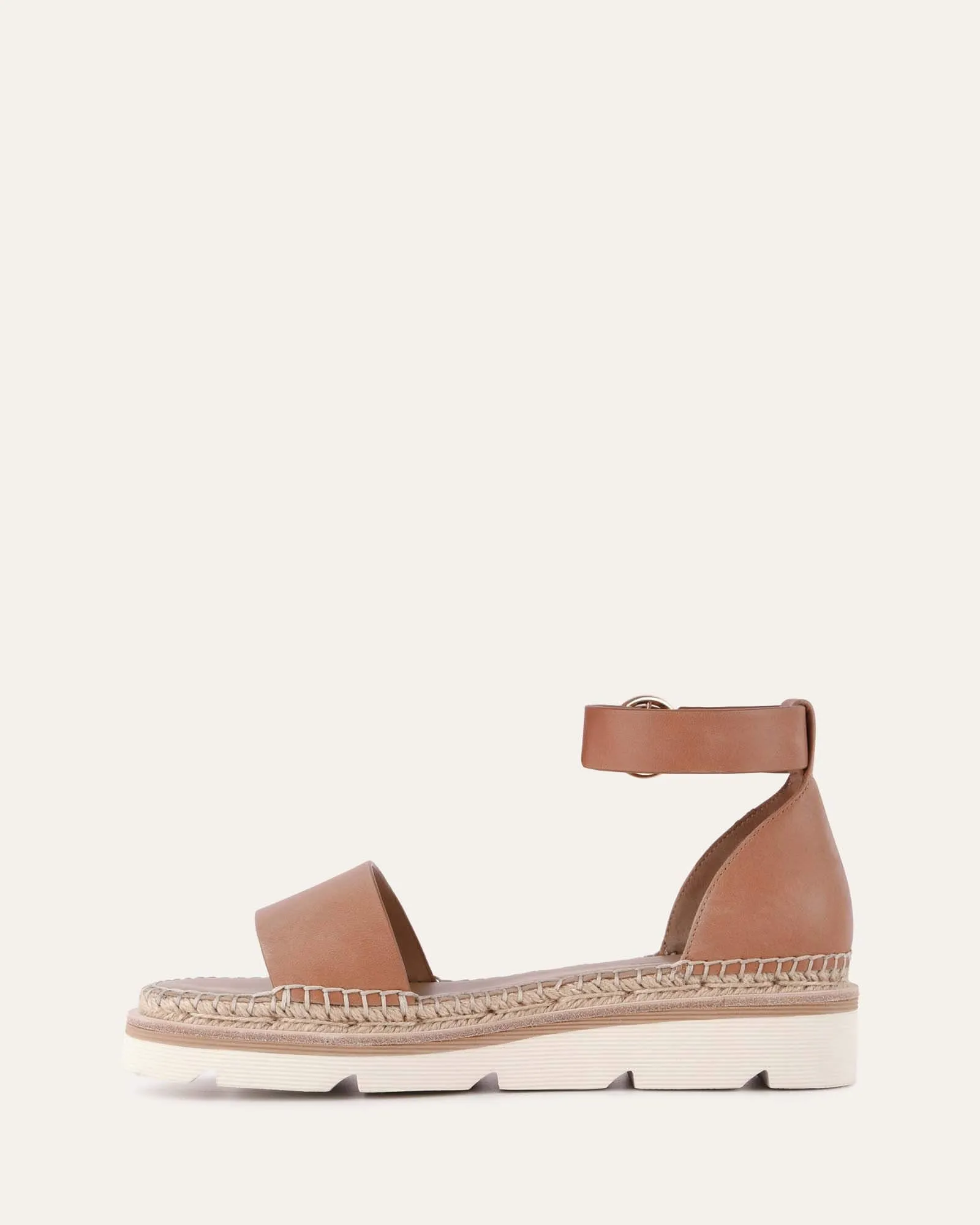 IVY FLAT SANDALS TAN LEATHER