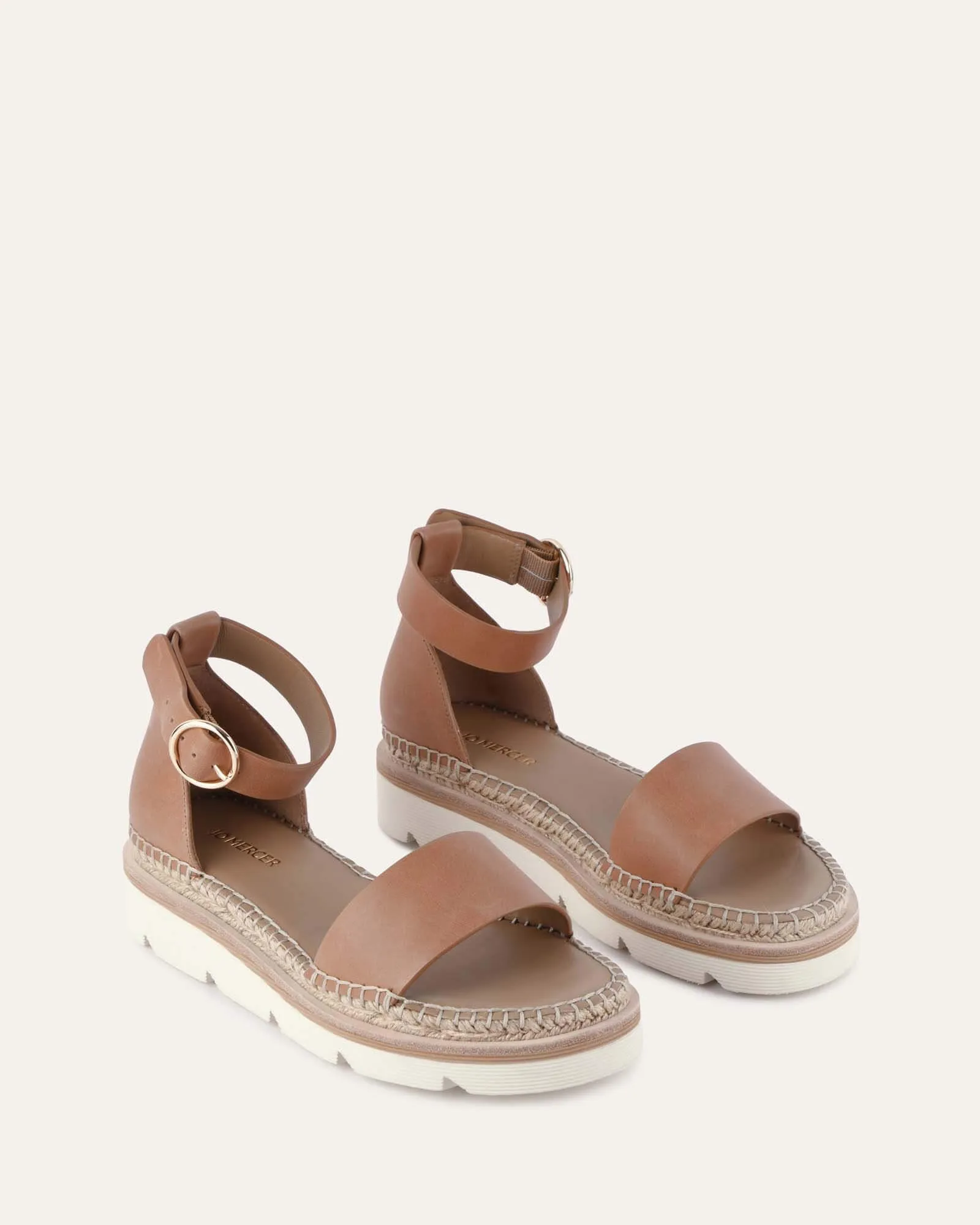 IVY FLAT SANDALS TAN LEATHER