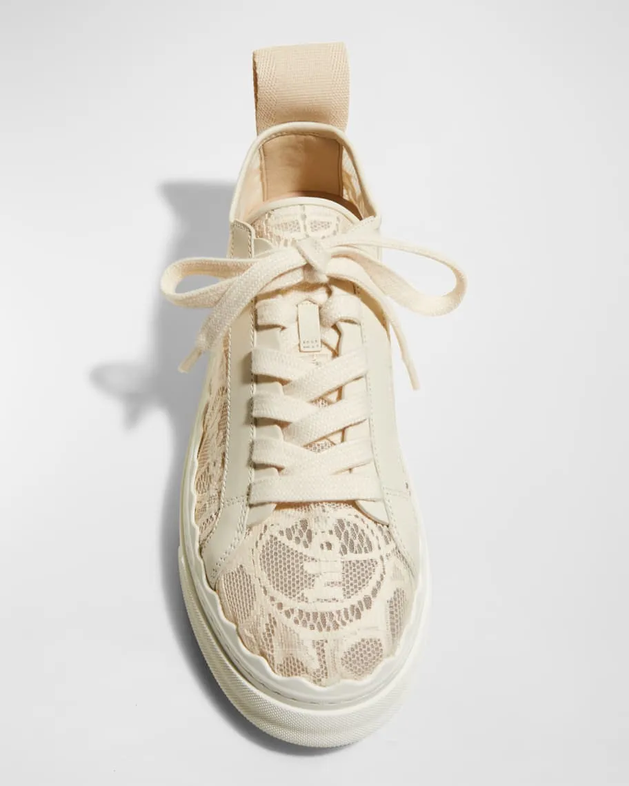 Lauren Chloe Logo Lace Low Top Sneakers