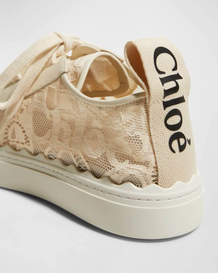 Lauren Chloe Logo Lace Low Top Sneakers