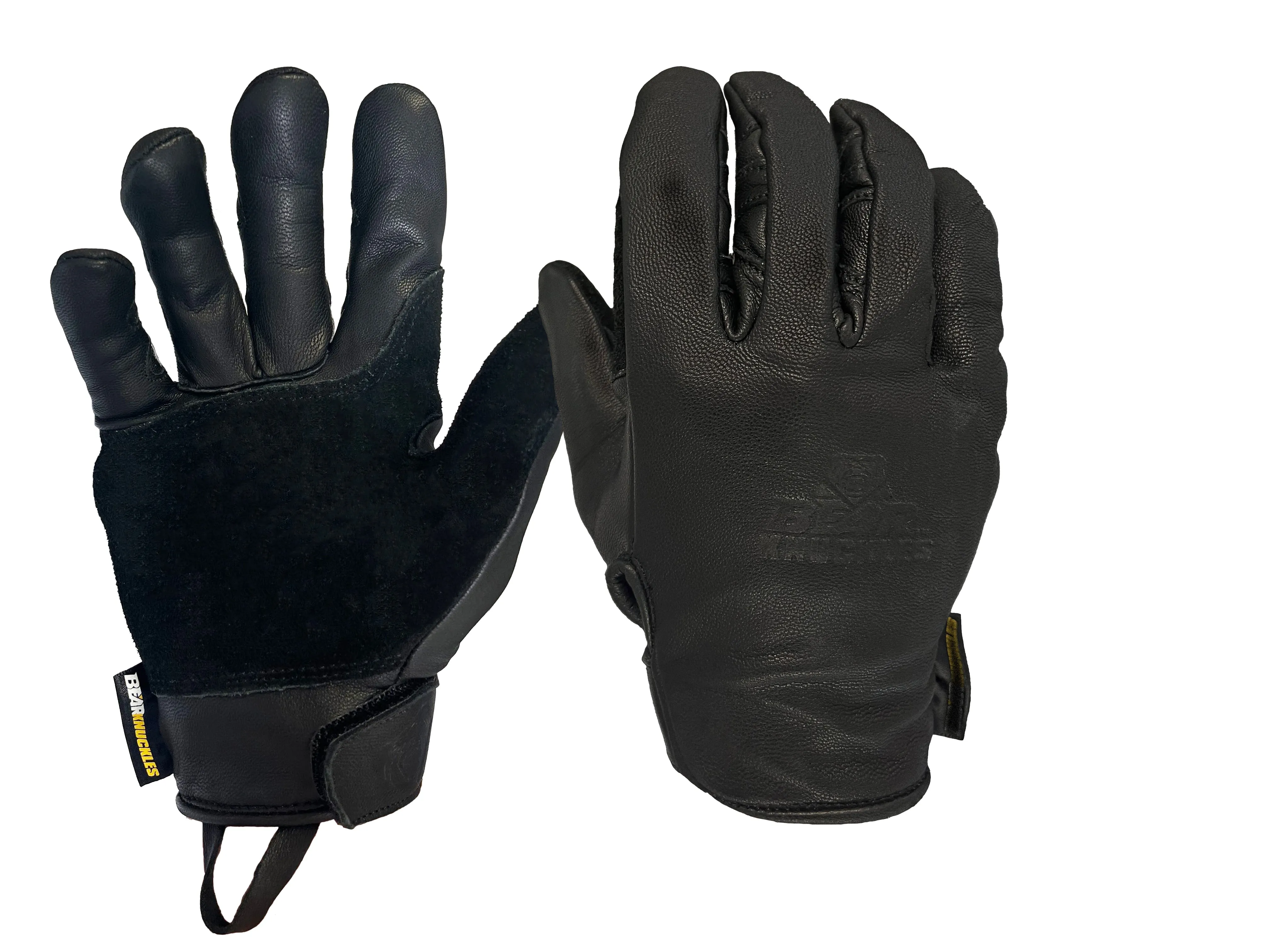 Mechanic Style Black Leather Goat Hide Work Gloves - M293