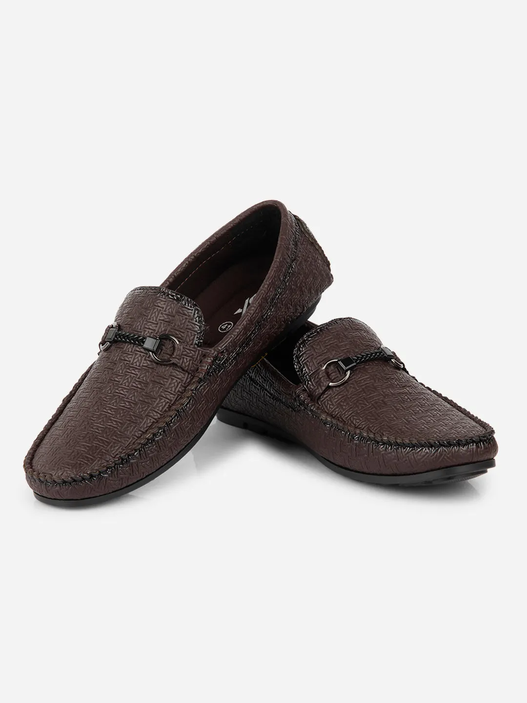 Men's Brown Saddle Trim Loafer (IX4104)