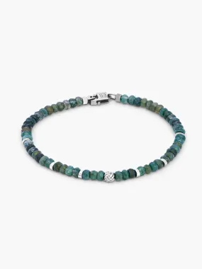 Nodo Bracelet | Silver & Green