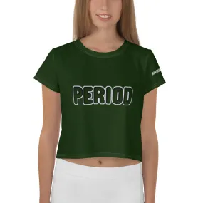 PERIOD Green and White Crop Tee