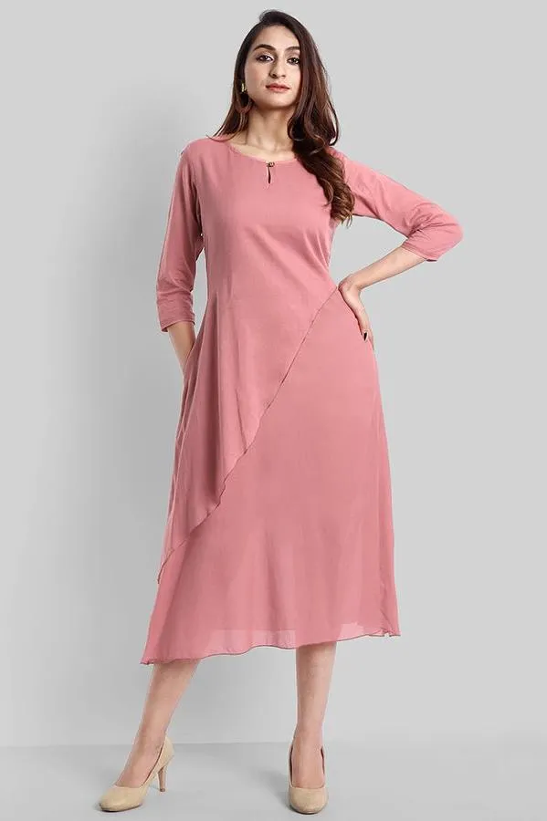 Pink Mul Cotton Haseena Dress