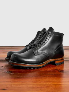 "Dark Horse" Service Boot 2040 Commando in Comipel Nero Horsehide