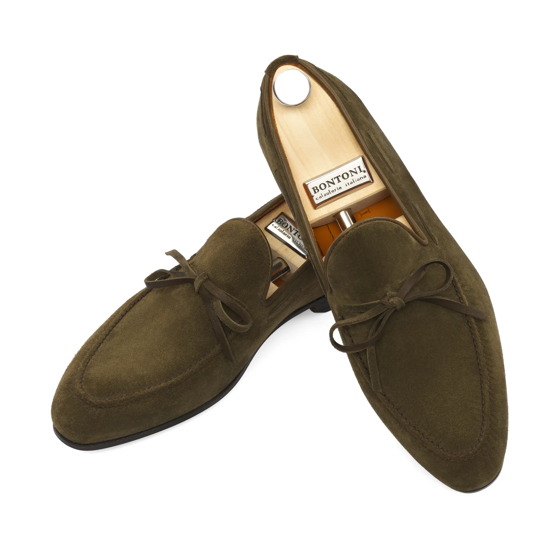 "De Sica" Suede Loafer with Hand-Stitched Details