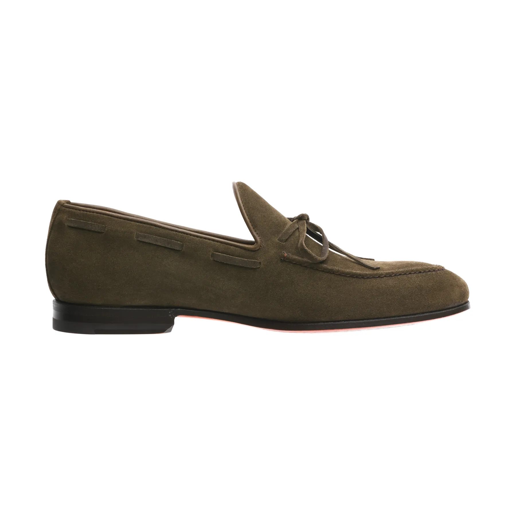 "De Sica" Suede Loafer with Hand-Stitched Details