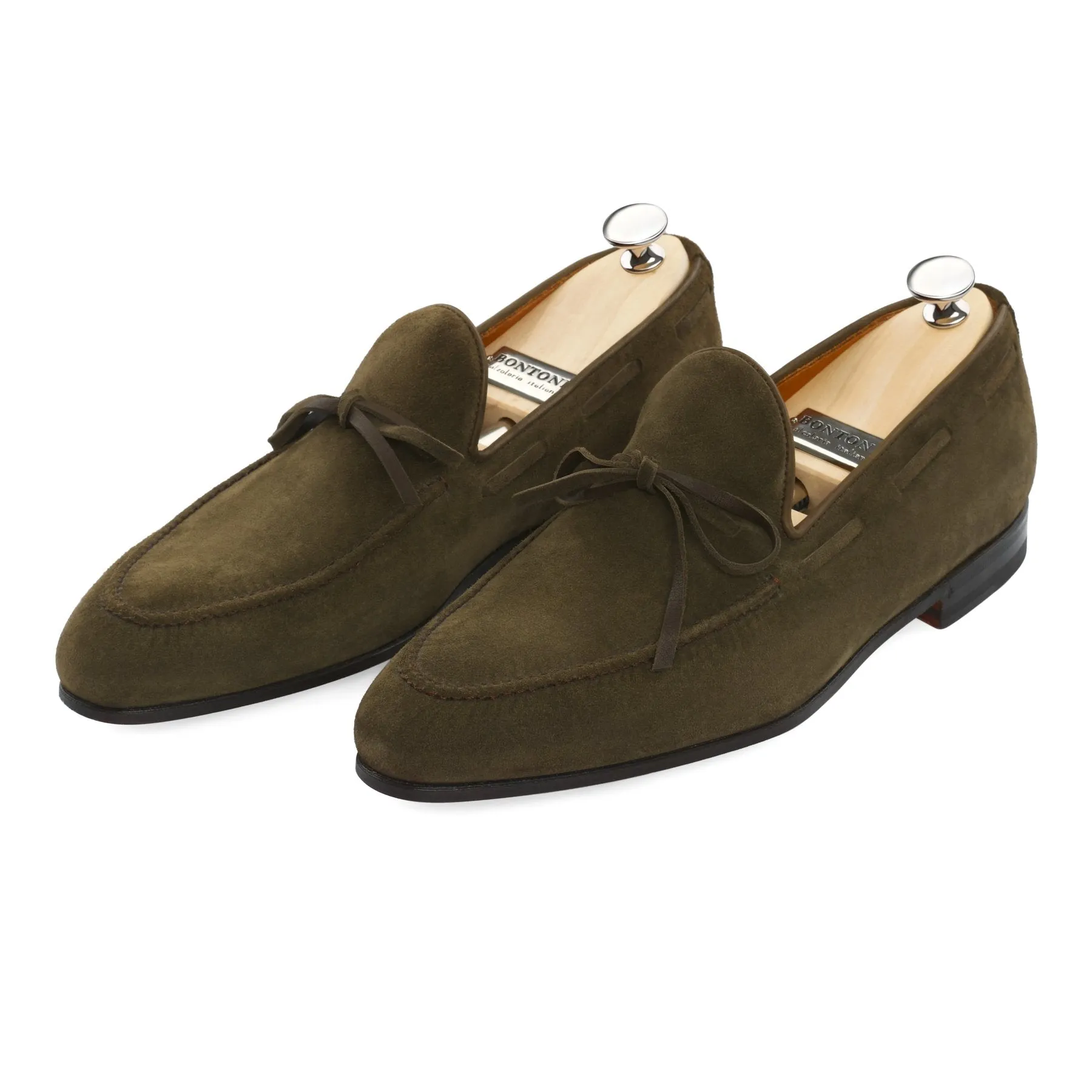 "De Sica" Suede Loafer with Hand-Stitched Details