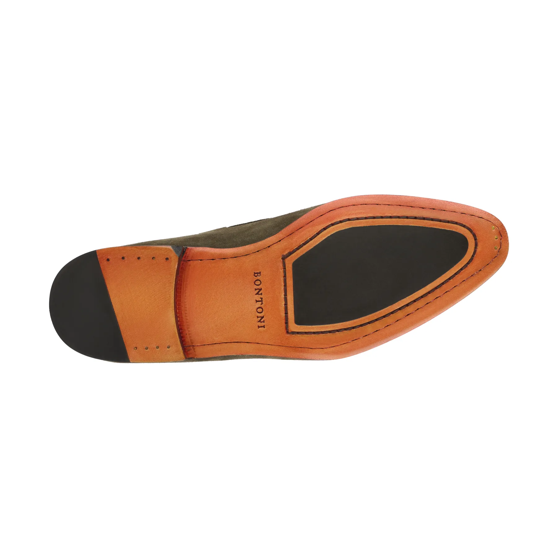 "De Sica" Suede Loafer with Hand-Stitched Details