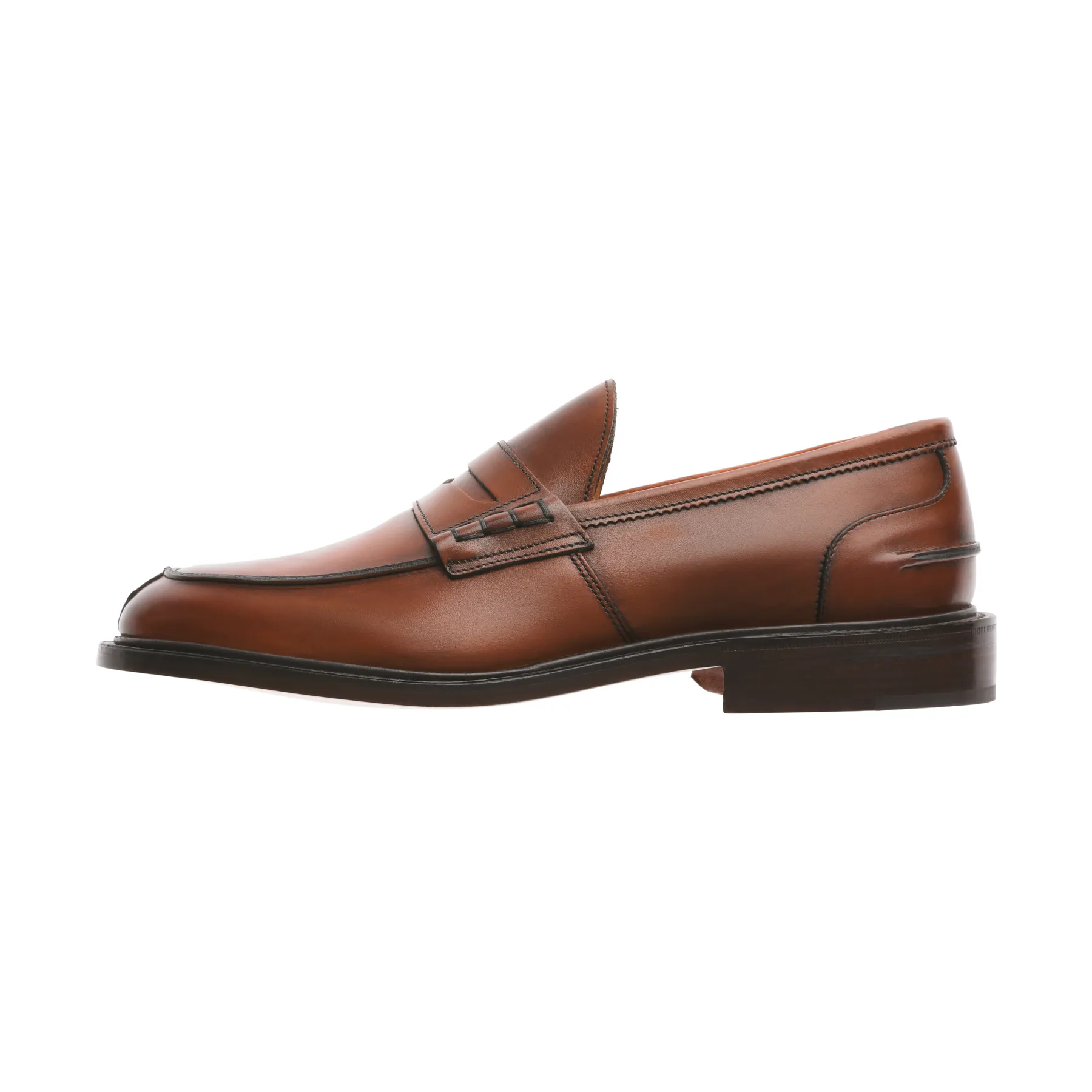 "James" Leather Penny Loafer in Brown