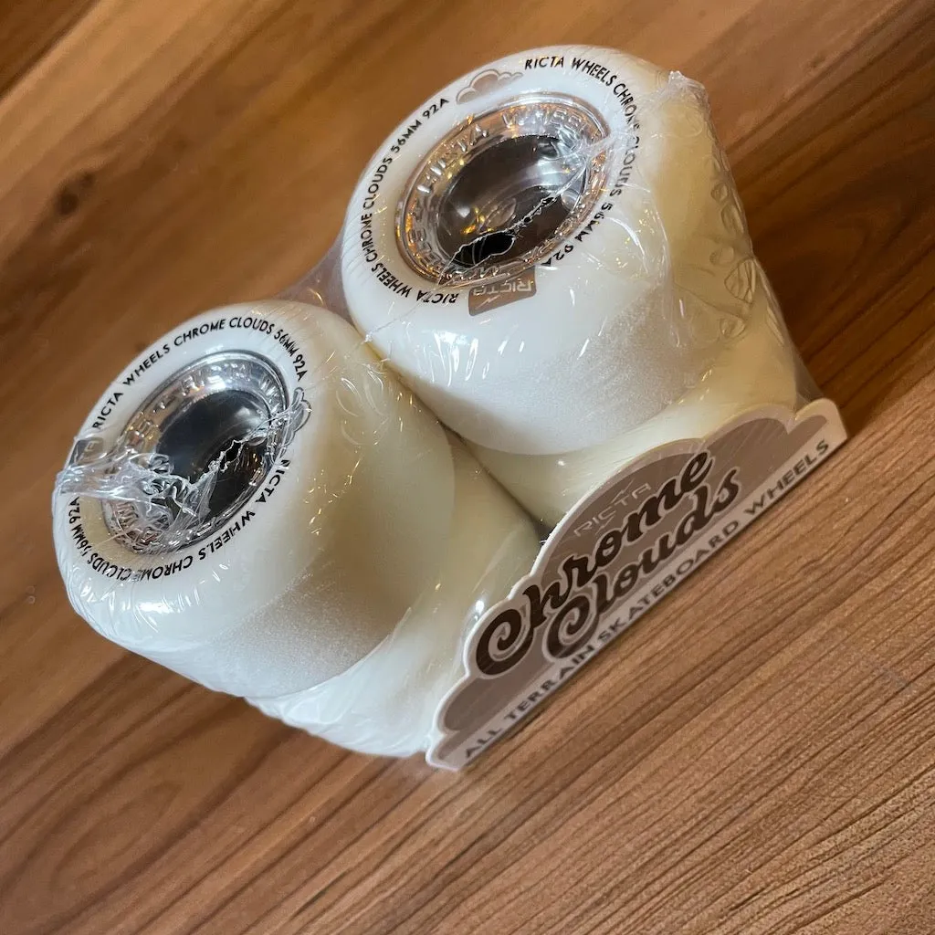 RICTA - Chrome Clouds Silver 56mm/92a Skateboard Wheels