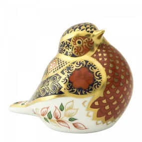 Royal Crown Derby: Old Imari Solid Gold Band Robin