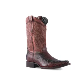 Texas Country Western Boot Lizard Cognac Manglar Versy Toe E201